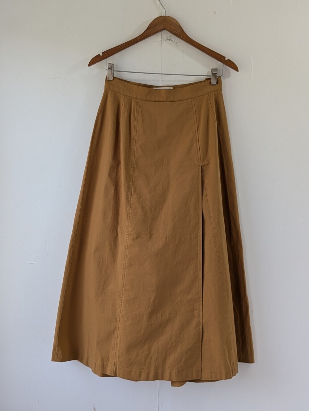 Orvis A-Line Culottes Pants Skirt Camel Mustard Brown Size 8 NWOT
